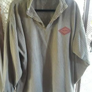 UNISEX TOP - BY TAYLOR COTTON TOP NECK ZIPPER CLOSURE  BEIGE L/XL ASILOMAR LOGO